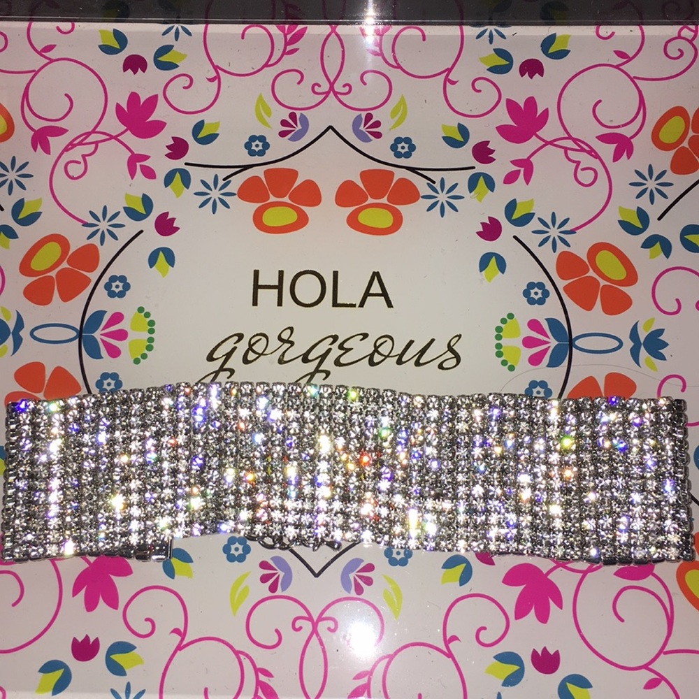 Faux diamond choker